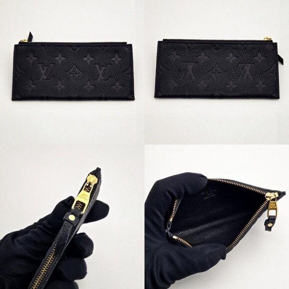Louis Vuitton Monogram Empreinte Curieuse Sarah Wallet Black Leather - Picture 9 of 16